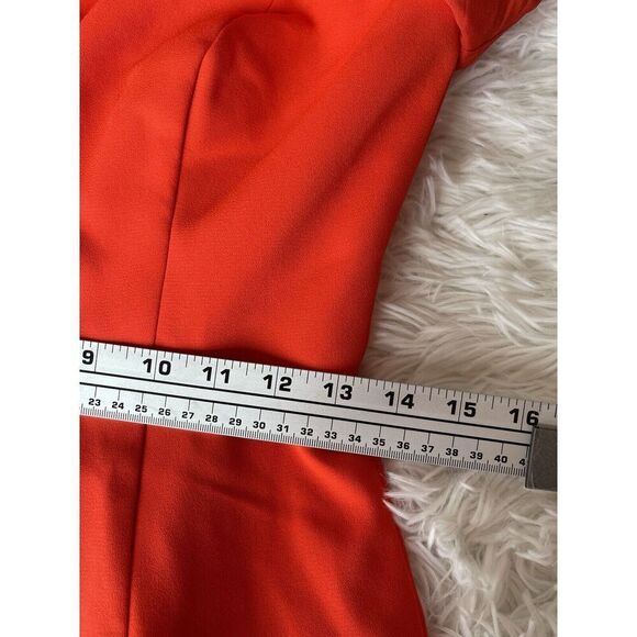 Designer Romper Dress S  Red C/MEO Collective Lined Party Cocktail - Picture 6 of 8